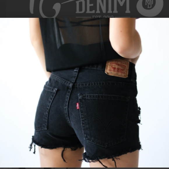 Levi's | Shorts | Levis 5 Original High Rise Black Cut Off Shorts | Poshmark